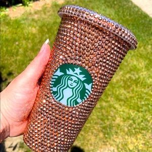Fully bedazzled Starbucks cold cup
